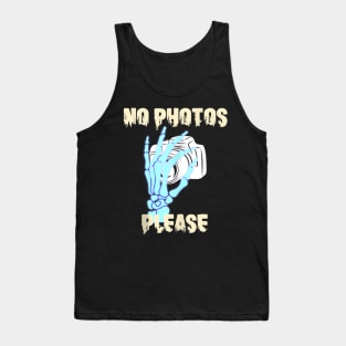 Funny No Photos Please Zombie Halloween Tank Top